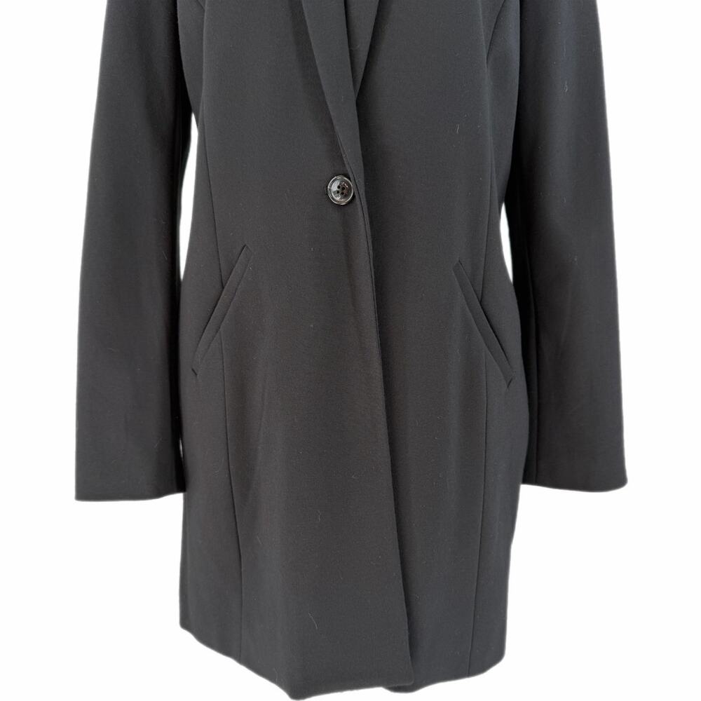 Chico’s Sz 0 Black Professional Workwear Layering Minimal Longline Blazer Jacket - Picture 6 of 15
